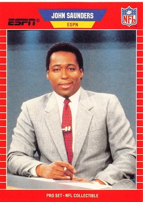 John Saunders 1989 Pro Set 8 FOOTBALL Card