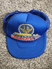 Vintage Snapback Trucker Rope Hat Mens Adjustable Washington D.C. Mesh Eagle