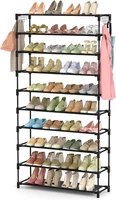 Vicye Schuhregal 10 Ebenen, Schuhschrank Metall FüR 50 Paar Schuhe, Schuhorganiz