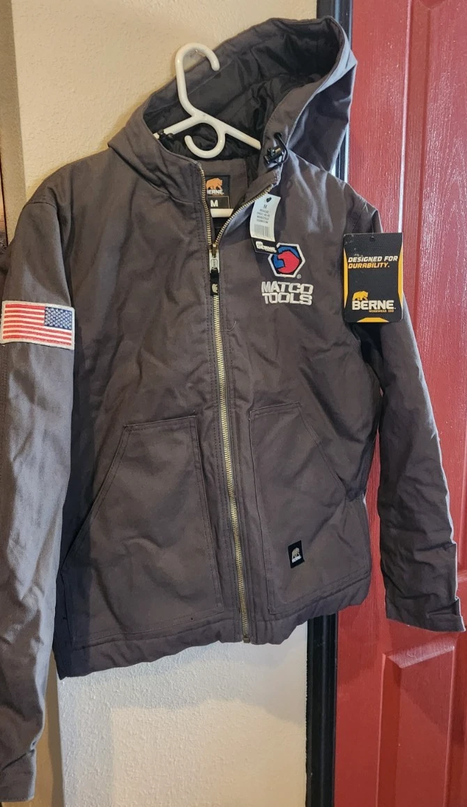 Berne Matco Tools Jacket Winter Coat Gray NEW WITH TAGS Men’s Size Medium