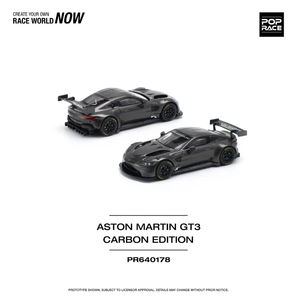 Pop Race Aston Martin GT3 Carbon Edition Die Cast 1/64 - Immagine 3 di 3