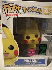 Funko Pop Anime Games Pokemon 553 Pikachu Flocked Zavvi Vinyl Figure