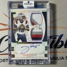 Joe Milton III 2024 National Treasures Rookie Gear Gold Patch Auto /10 Patriots