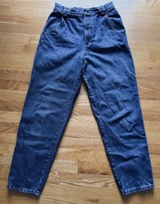 Vintage Calvin Klein Jeans Womens 12 Blue High Rise Tapered Denim 80s USA Made