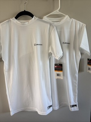 2 Wilson ProTec Performance Short Sleeve Tee Shirt Compression White XL Football