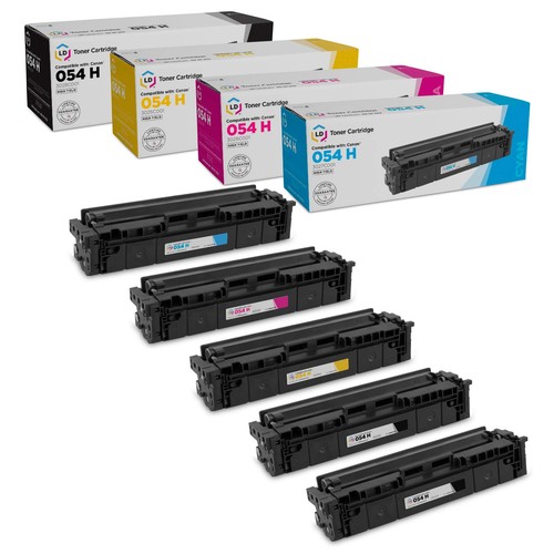 LD Compatible Canon 054H High Capacity Toner: 2 Black 1 Cyan 1 Magenta 1 Yellow - 第 1/9 張圖片