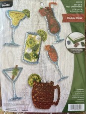 Bucilla Happy Hour Felt Ornaments Kit Rare New