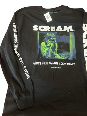 NWT Spencer s black long sleeve short Scream -Size Large. Ghost Face
