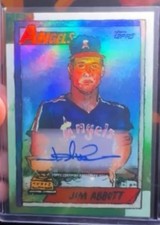 Jim Abbott 2025 Topps Shoebox Treasures Andy Friedman Rainbow Foil /25 Auto #77A