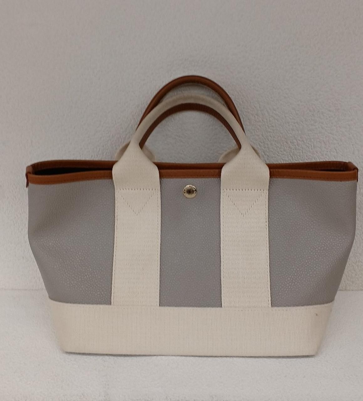 Mini Tote Bag Model Gray White Missing Pouch Cond… - image 1