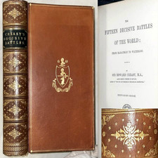 1886 WORLD BATTLES CREASY LEATHER MILITARY WAR GUN WATERLOO SARATOGA JOAN OF ARC