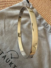 Armreif 750 Gold 18 Karat Armband Weißgold Oval Massiv 22 g Schwer!