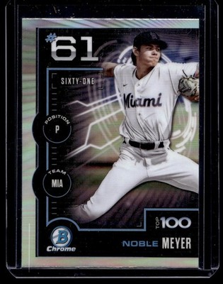 2025 Bowman Chrome Top 100 Nobile Meyer Miami Marlins #BTP-61