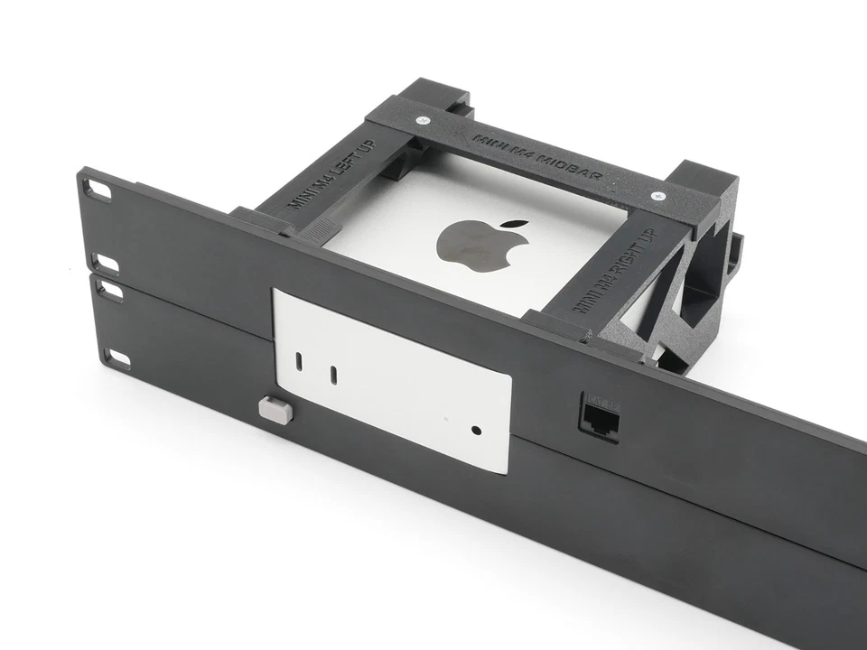 Rack mount for mac mini M4 for 19inch/10inch -toolessUI on/off button RJ45 keyst - Image 2 of 4