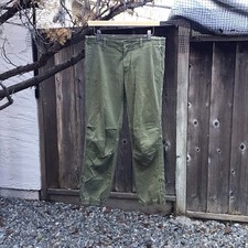 Nili Lotan Military Olive Cargo Pants Elastic Cuffs Distressed Utility 6