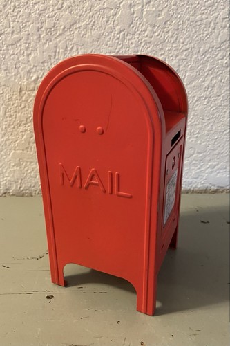 "Hearthsong" Kinder rot Metall Briefkasten Bank 7,5"x 3,75 mit herunterziehbarer Fallrutsche - Bild 3 von 9