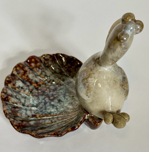 Raro portasapone vintage Art Studio ceramica pellicano porta anelli unico spiaggia - Foto 12 di 12
