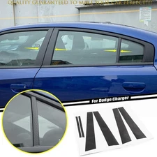 For Dodge Charger 2015-2023 Carbon Fiber Window Door Pillar Posts Trim Sticker