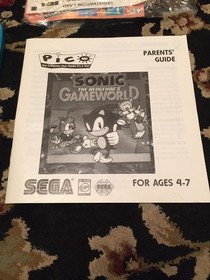 Sonic the Hedgehog's Gameworld (Sega Pico, 1996) Complete Box & Manual Tested