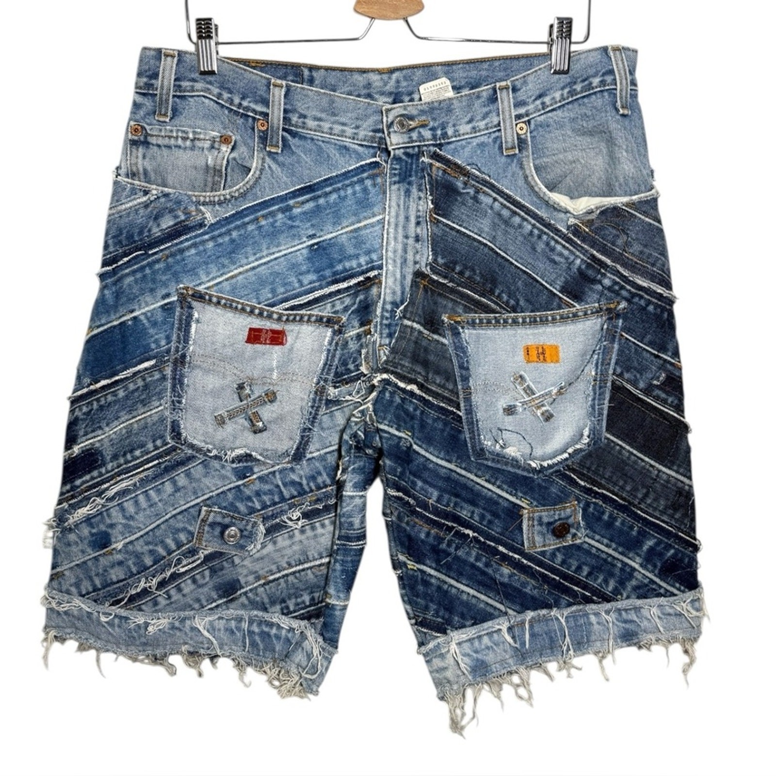 Levi’s Rare Patchwork Reworked Funky Unique Vinta… - image 1