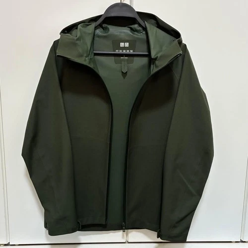 UNIQLO BlockTech Parka 3D Cut Olive Mens Size S Near Mint Japan image 2