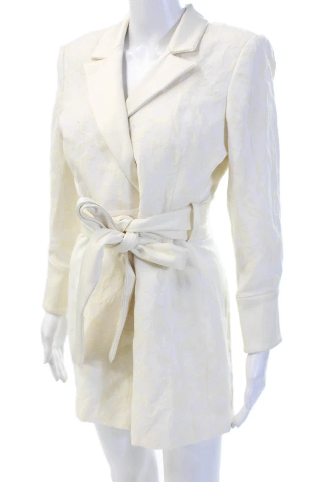 Mono Alexis para mujer cuello en V manga larga blanco liso 100 % poliéster talla L Foto 2 de 4