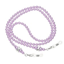 Eye Glasses Holders Around Neck, Purple Pearl Glasses Chain