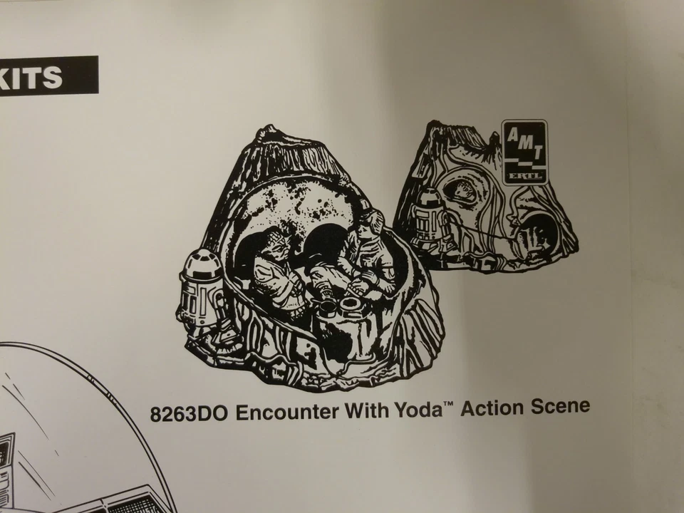 RARE 1996 Lot of 3 Black & White AMT/ERTL Star Wars Clip Art - Image 3 of 4