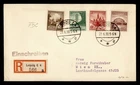 DR WHO 1938 GERMANY FDC BUILDING COMBO REGISTERED M81809
