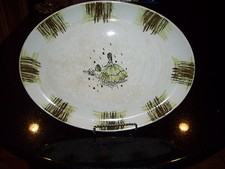 Stetson China Company Hand-Painted Large Platter 13" x 10"   1955  