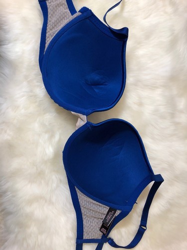 Victoria’s Secret sehr sexy Push-Up Taube Netz blau nude Gr. 36DDD - Bild 9 von 11