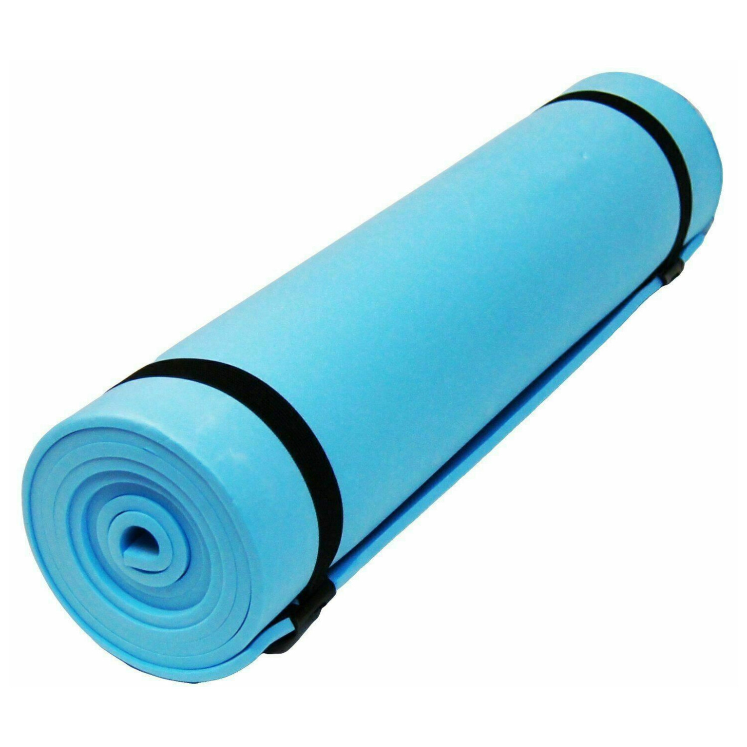 Yoga Mat Roll Up With Handy Strap Foam Fitness Workout Pilates Non-Slip Redwood