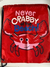 Kid's Drawstring Backpack School Sport Gym Bag camp preschool 16" beach