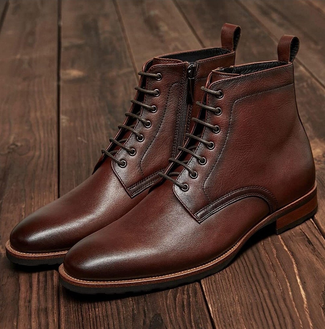 Dockorio Mens Casual Oxford Boots Leather Dress Boots for  display picture 2