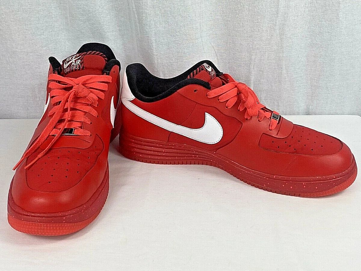 2013 Nike Jordan Lunar Air Force 1 Premium University Red 629970