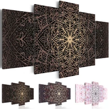 MANDALA ORNAMENTS ORIENT Canvas Wall Art Image Photo Print f-C-0132-b-n