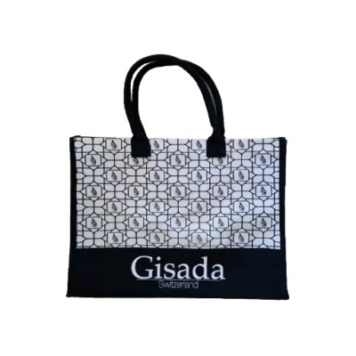 GISADA TOTE BAG Shopping Bag-Black/White - Neu