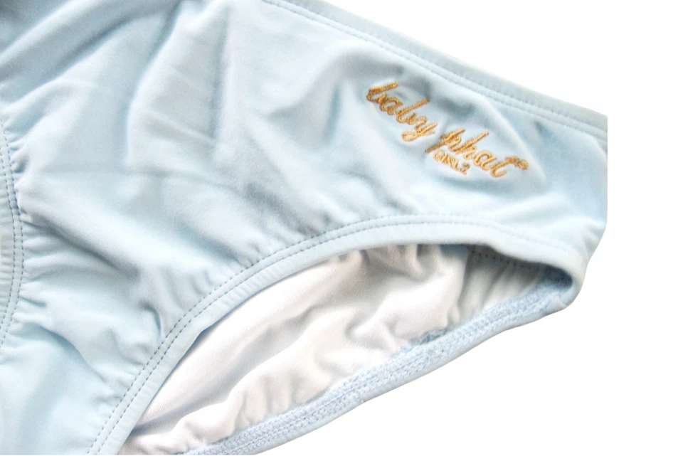 X172 Baby Phat NUEVO Parte inferior de bikini de natación azul claro con volantes traseros estampado de animales para niñas Foto 2 de 4