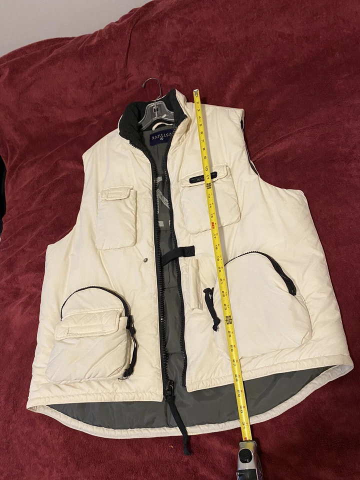 Chaleco acolchado táctico vintage Nautica Jeans Co. XL 90s Tech Rave Skate Hiphop Foto 3 de 4