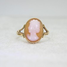 Victorian 15ct Yellow Gold Cameo Ring – Stamped 15C US 6¼ UK M