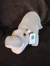 Hippopotamus plush stuffed animal 13  long x 7  tall adore