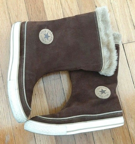 fluffy brown converse