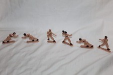 Vintage Hard Plastic Football Player Figure Lot of 6
