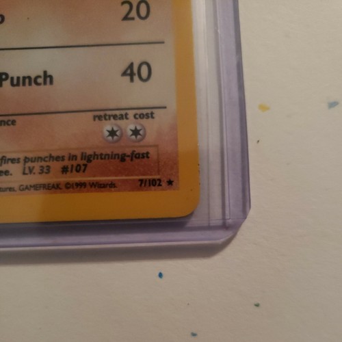 HITMONCHAN 7/102 Base set Unlimited Rare Holo Pokemon TCG Card Game x1 HP - Picture 9 of 10