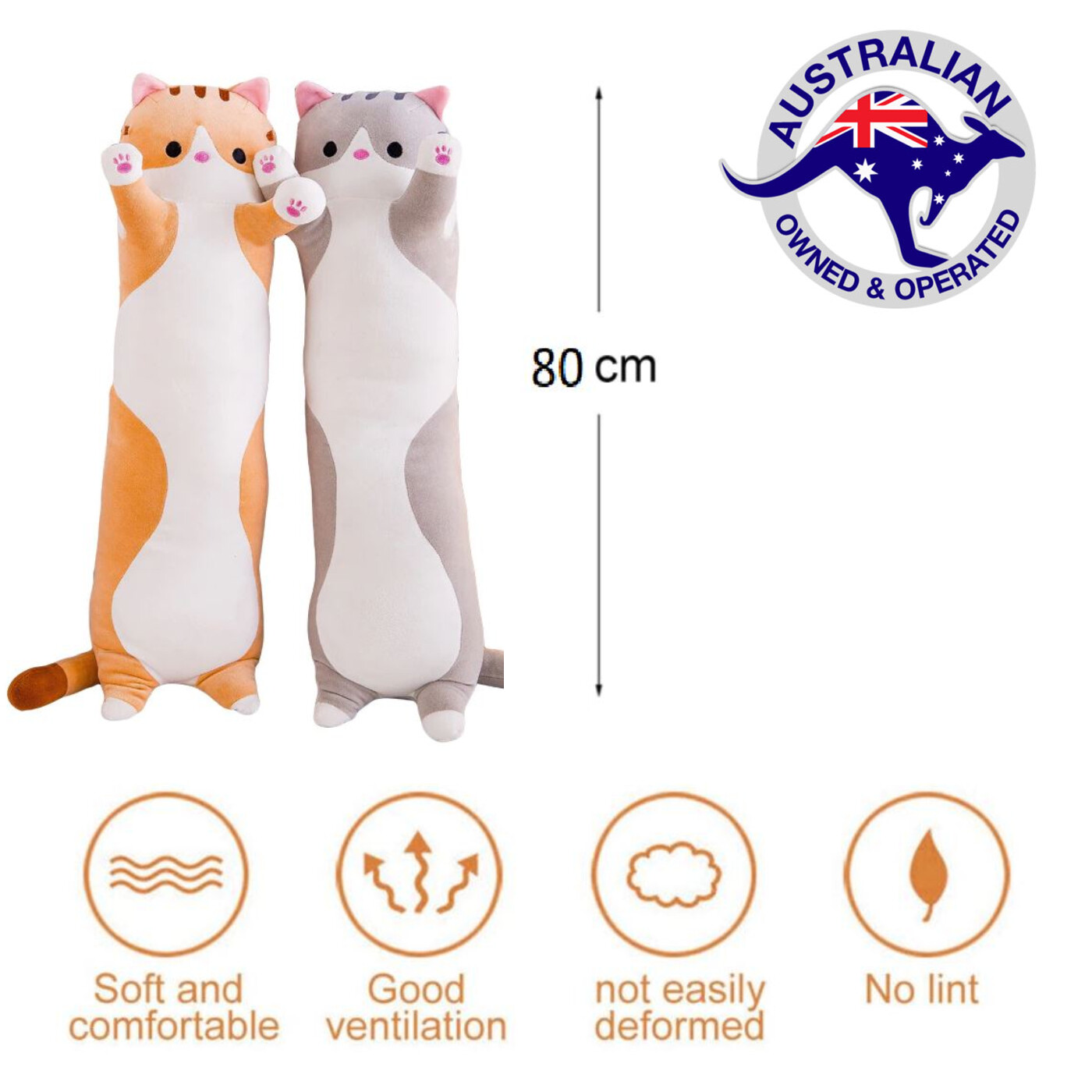 cat plush body pillow