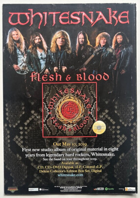 WHITESNAKE - FLESH & BLOOD 2019 Full page UK magazine ad