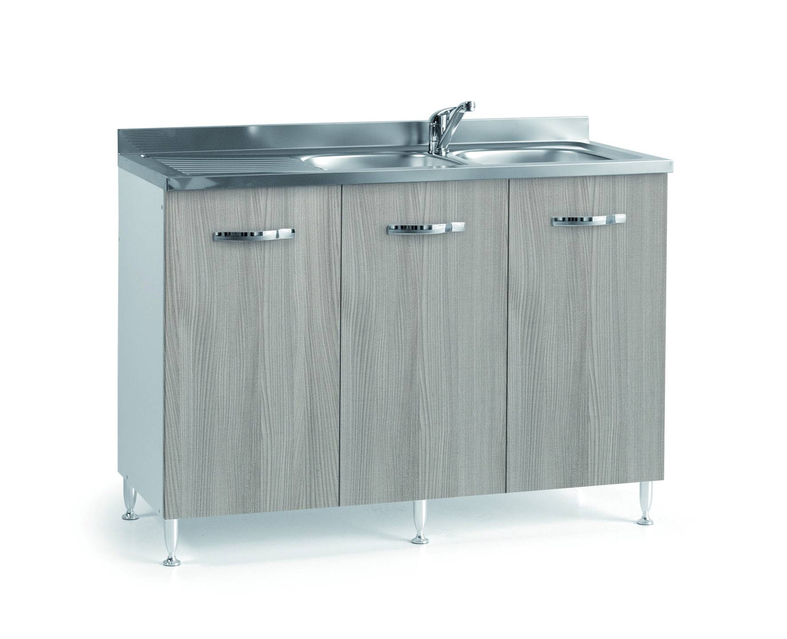 Base Sottolavello 3 Ante Cm 120X50X85H col. Olmo kit cucina cucinino componibile