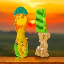 Vintage Disney The Lion King Tame Your Mane Grooming Comb Brush Set Rare
