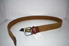 Polo Ralph Lauren Leather Trim Braided Belt in Taupe 40566041004 WNWT