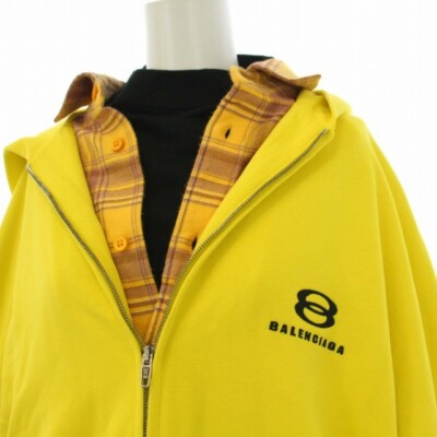 BALENCIAGA Unity Sports Icon Layered Hoodie Oversized Zip-up L